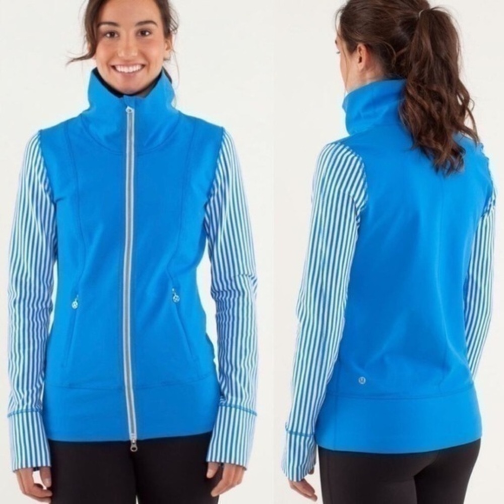 Lululemon Athletica Daily Yoga Jacket Beaming Blue Size 2